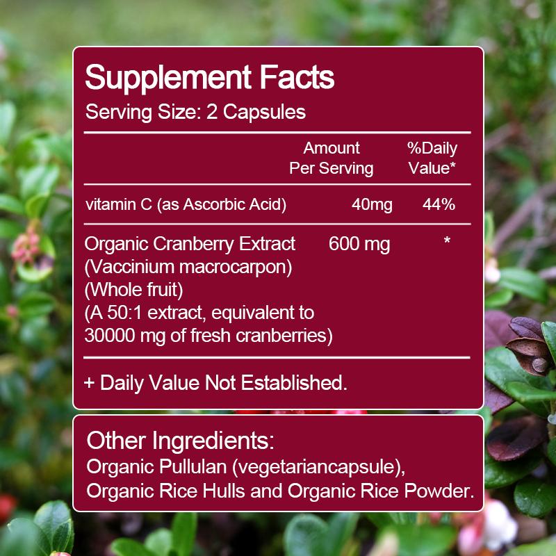 Cranberry Capsules with Rich Vitamin C