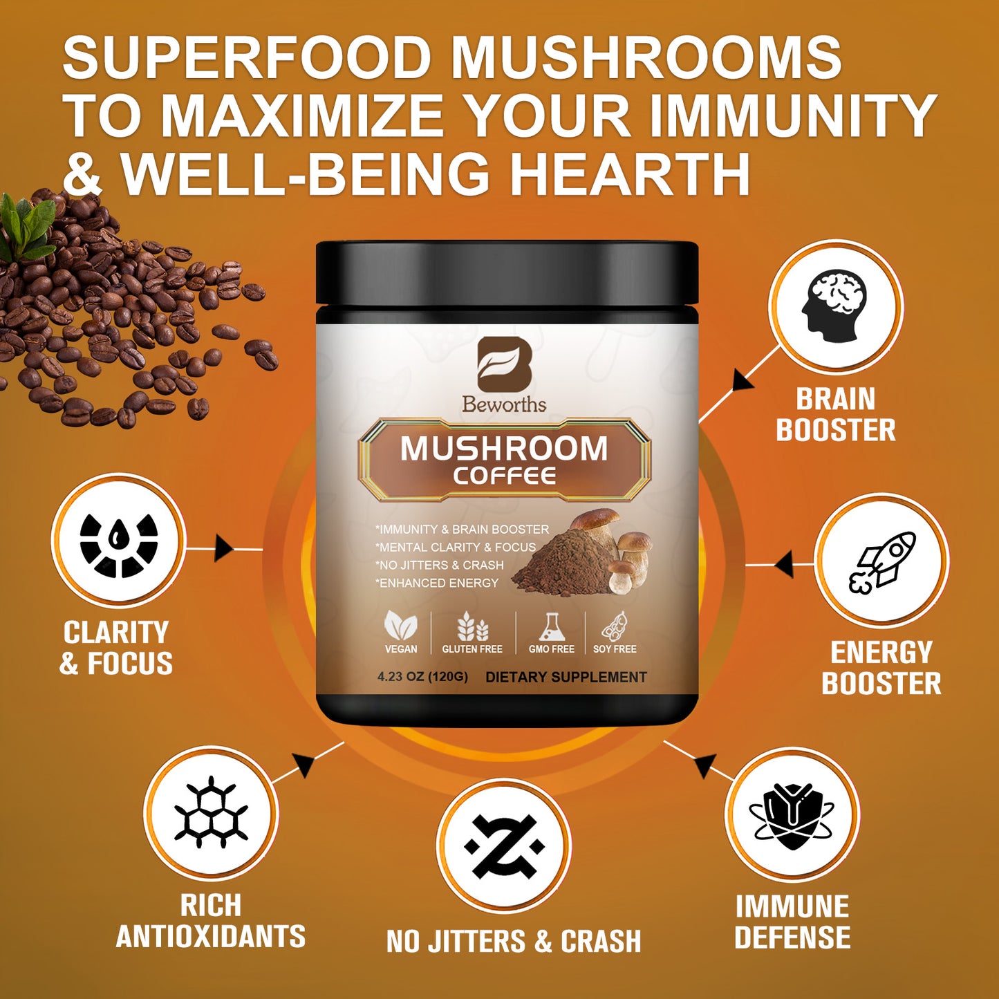 Mushroom Instant Coffee Powder